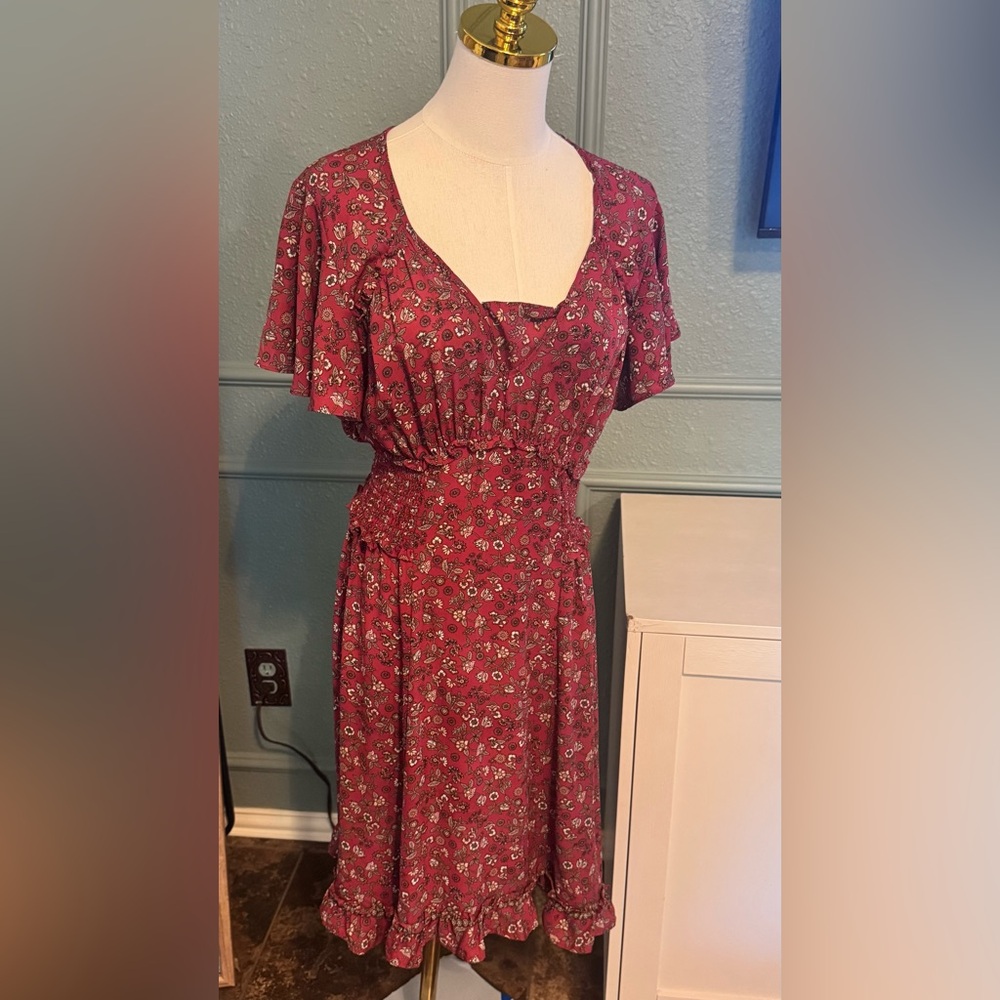 Max Studio Floral Smocked Waist  Dress
